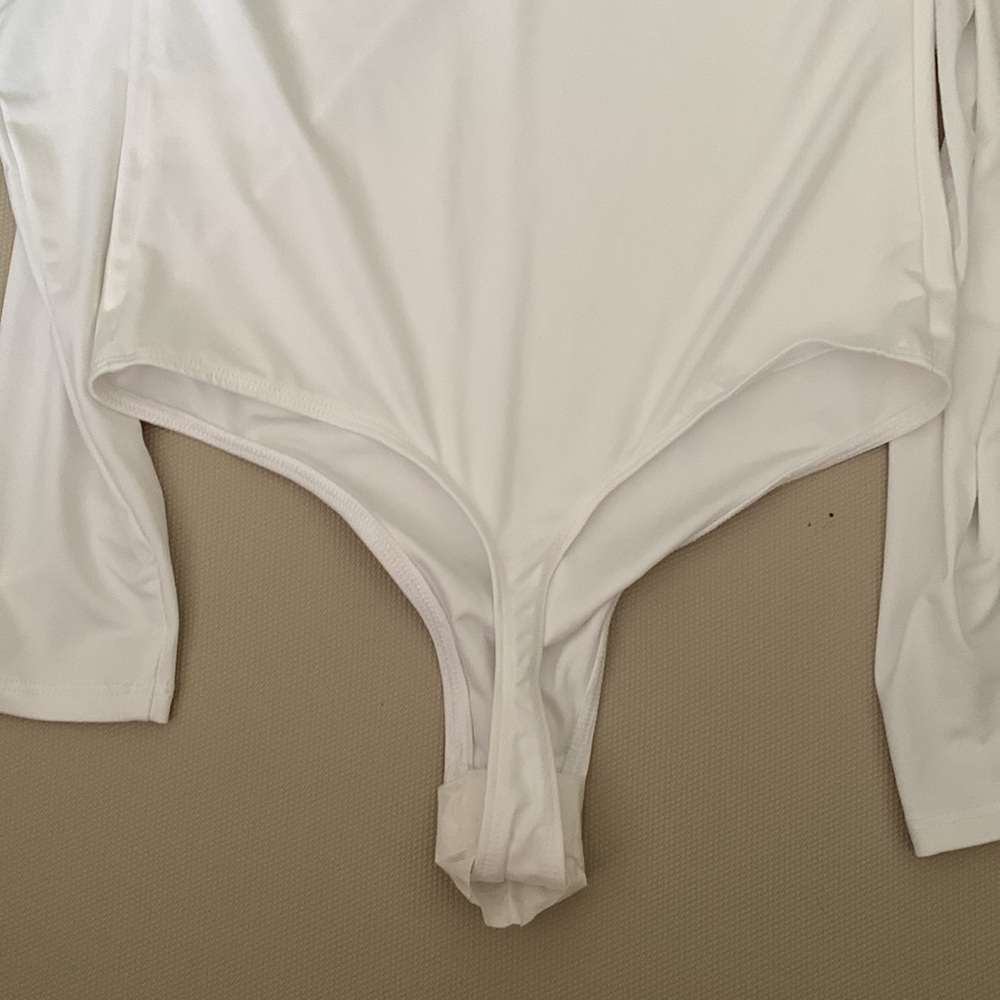 Express Body Contour Silky Twist Front Thong Bodysuit - Picture 7 of 10